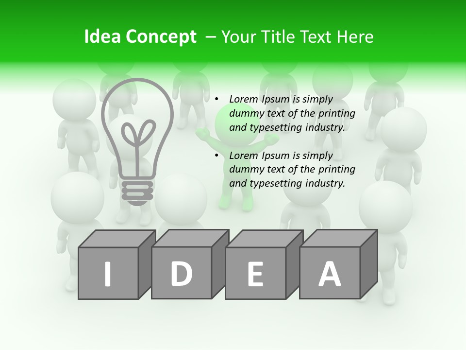 D Man Isolated Peoples PowerPoint Template