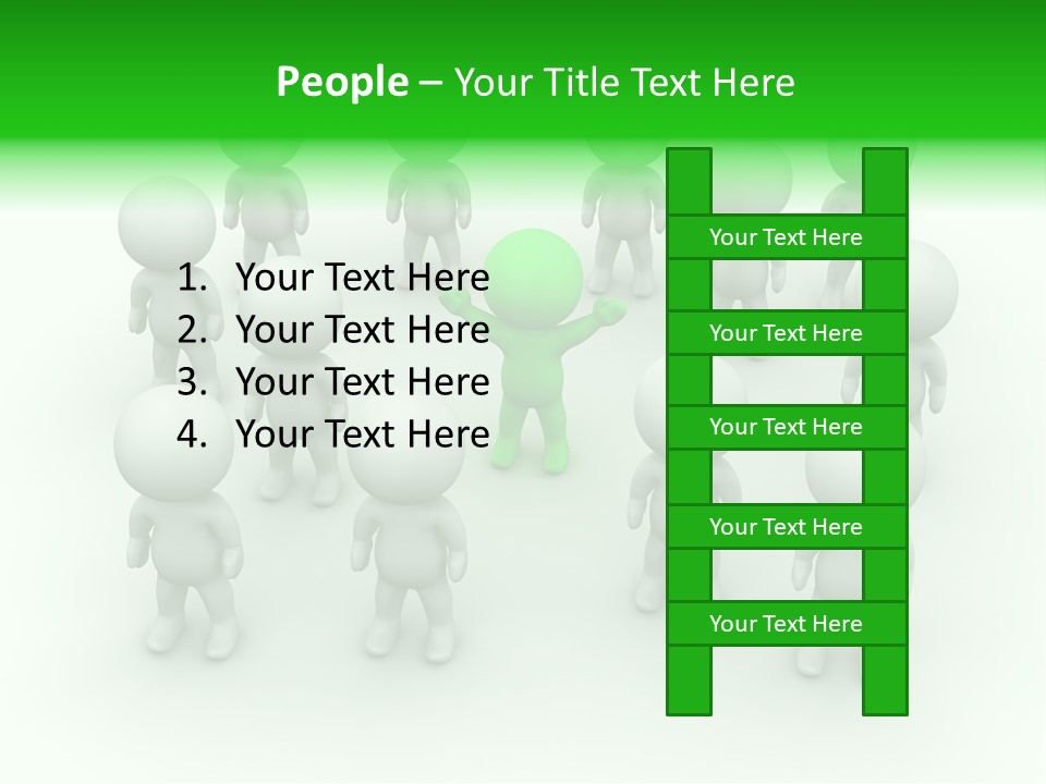 D Man Isolated Peoples PowerPoint Template