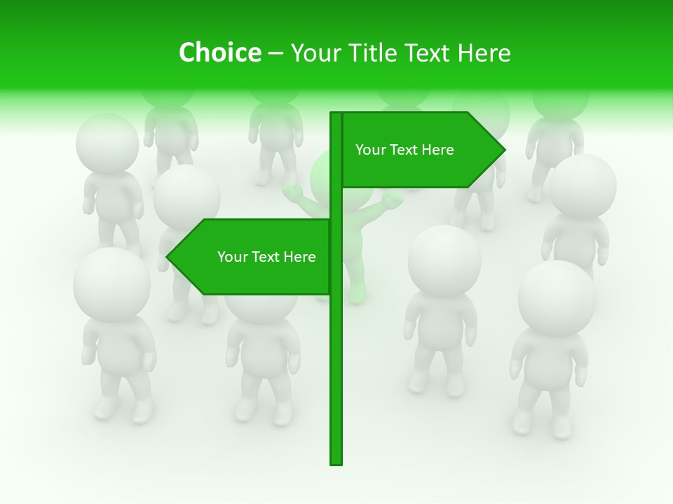 D Man Isolated Peoples PowerPoint Template