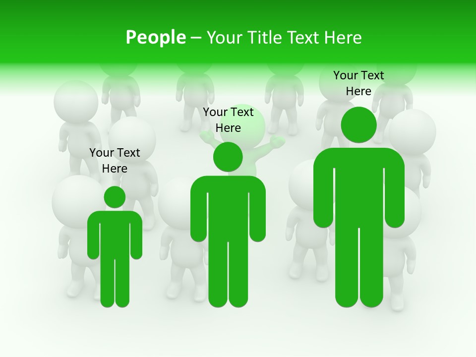 D Man Isolated Peoples PowerPoint Template