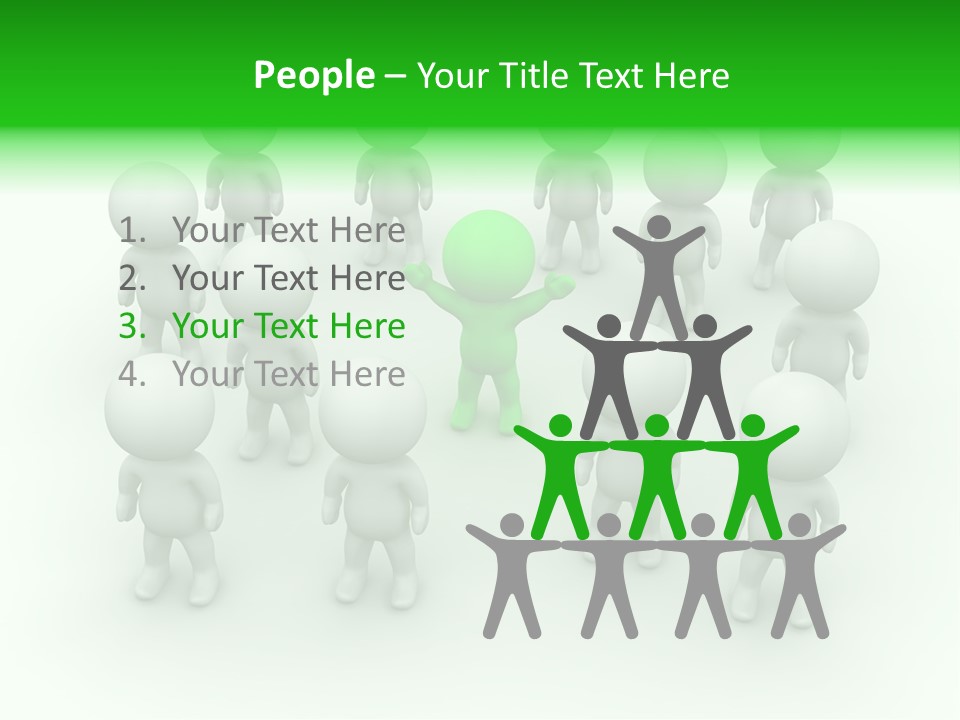 D Man Isolated Peoples PowerPoint Template