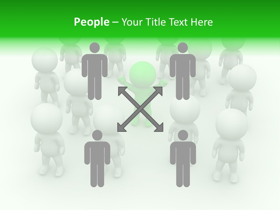 D Man Isolated Peoples PowerPoint Template