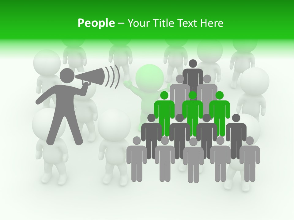 D Man Isolated Peoples PowerPoint Template