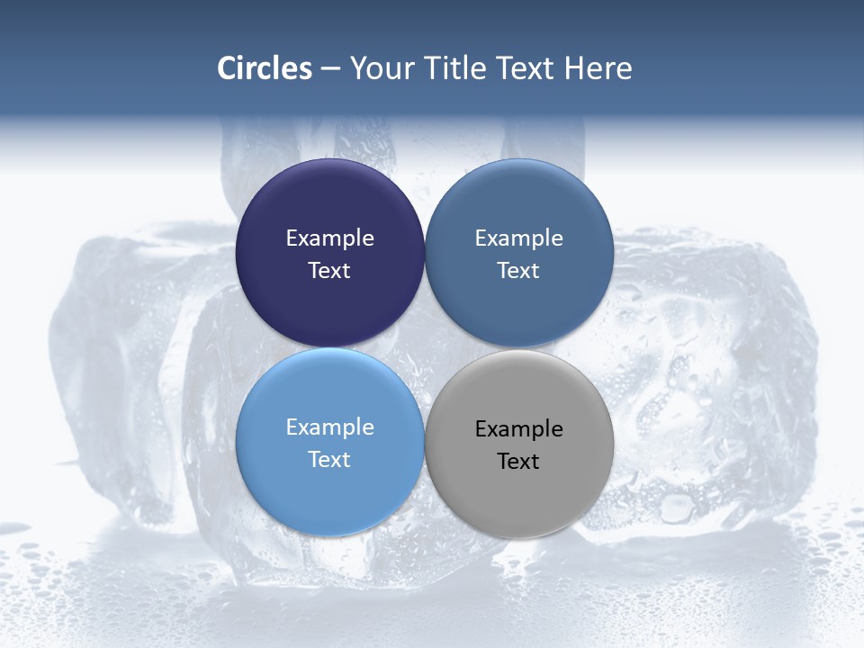 Small Ice Cube Winter PowerPoint Template