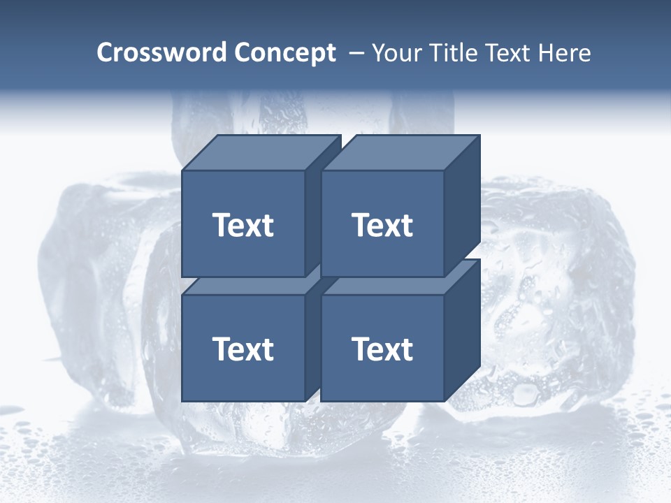 Small Ice Cube Winter PowerPoint Template