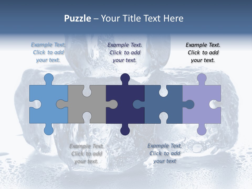 Small Ice Cube Winter PowerPoint Template