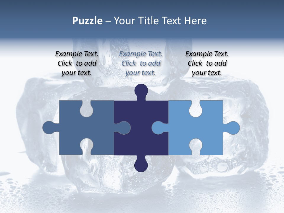Small Ice Cube Winter PowerPoint Template