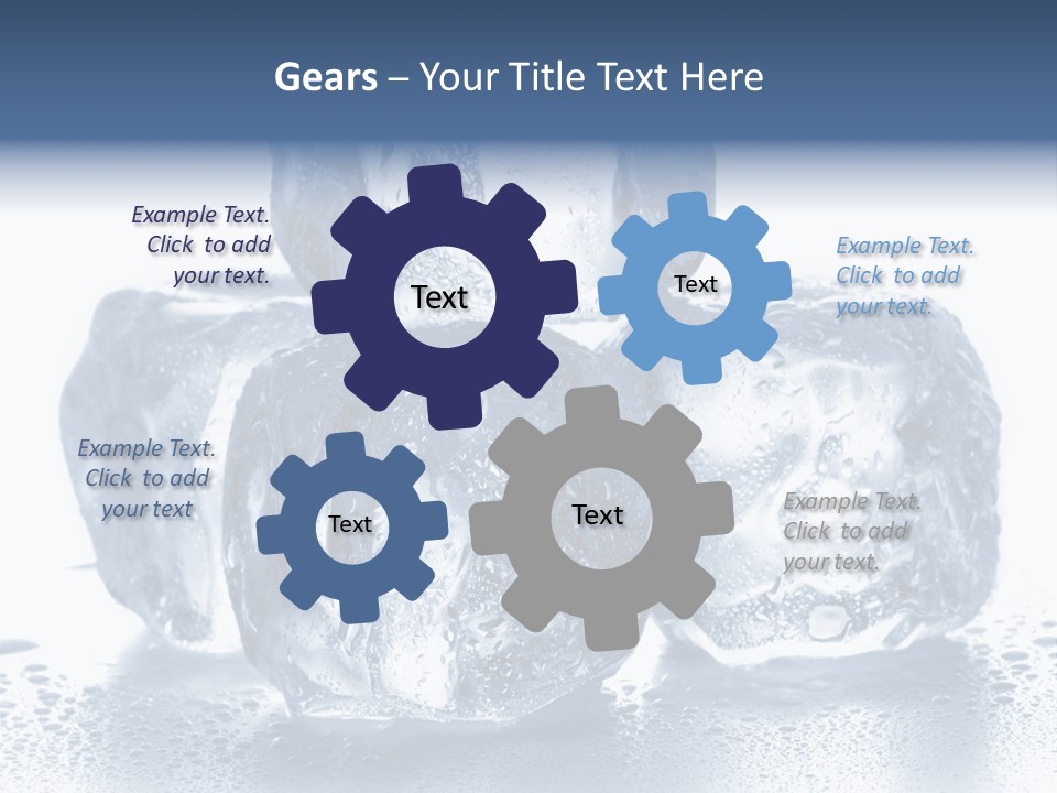 Small Ice Cube Winter PowerPoint Template