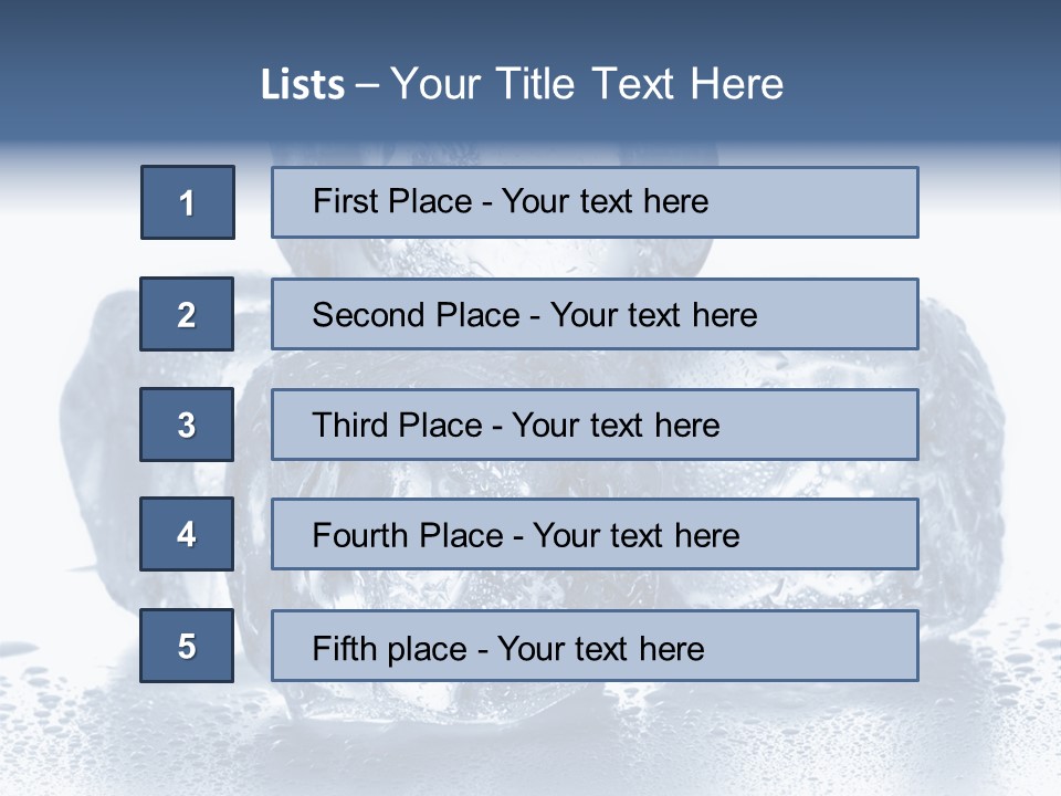 Small Ice Cube Winter PowerPoint Template