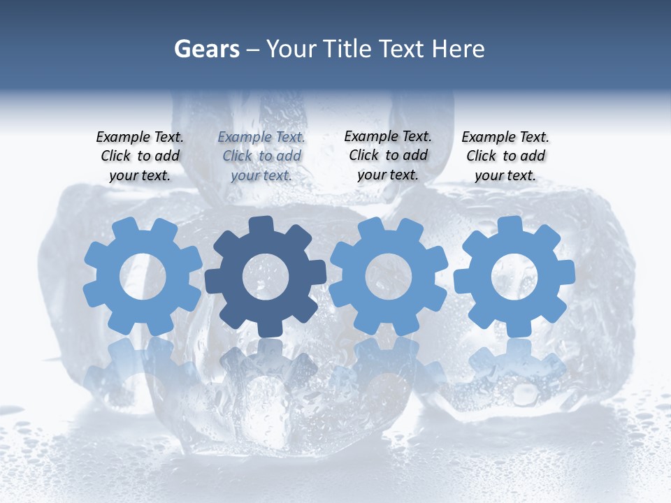 Small Ice Cube Winter PowerPoint Template