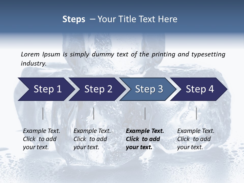 Small Ice Cube Winter PowerPoint Template
