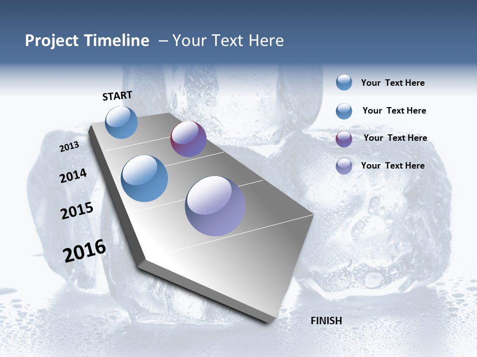 Small Ice Cube Winter PowerPoint Template