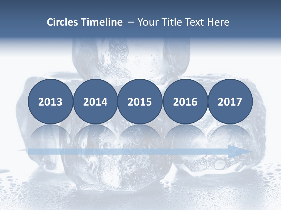 Small Ice Cube Winter PowerPoint Template