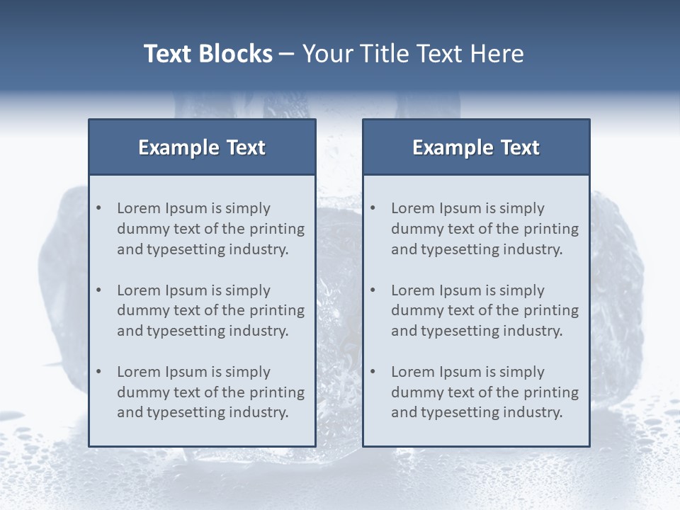 Small Ice Cube Winter PowerPoint Template