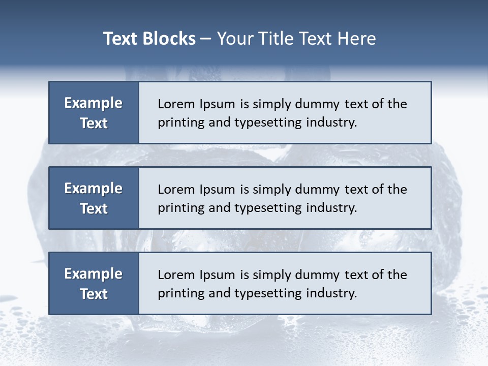 Small Ice Cube Winter PowerPoint Template