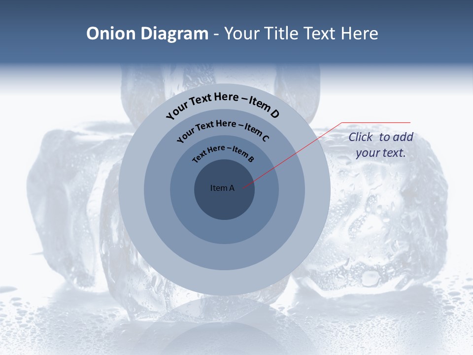 Small Ice Cube Winter PowerPoint Template
