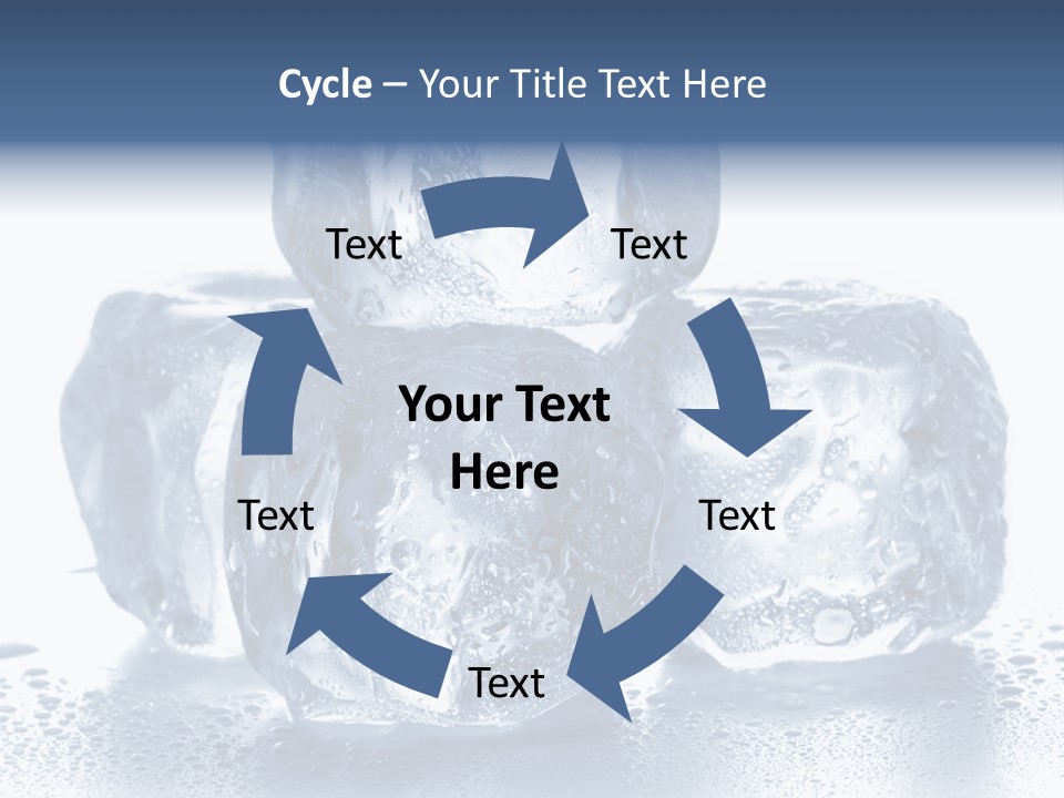 Small Ice Cube Winter PowerPoint Template