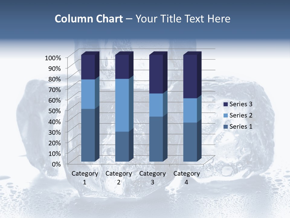 Small Ice Cube Winter PowerPoint Template