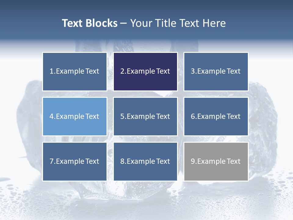 Small Ice Cube Winter PowerPoint Template