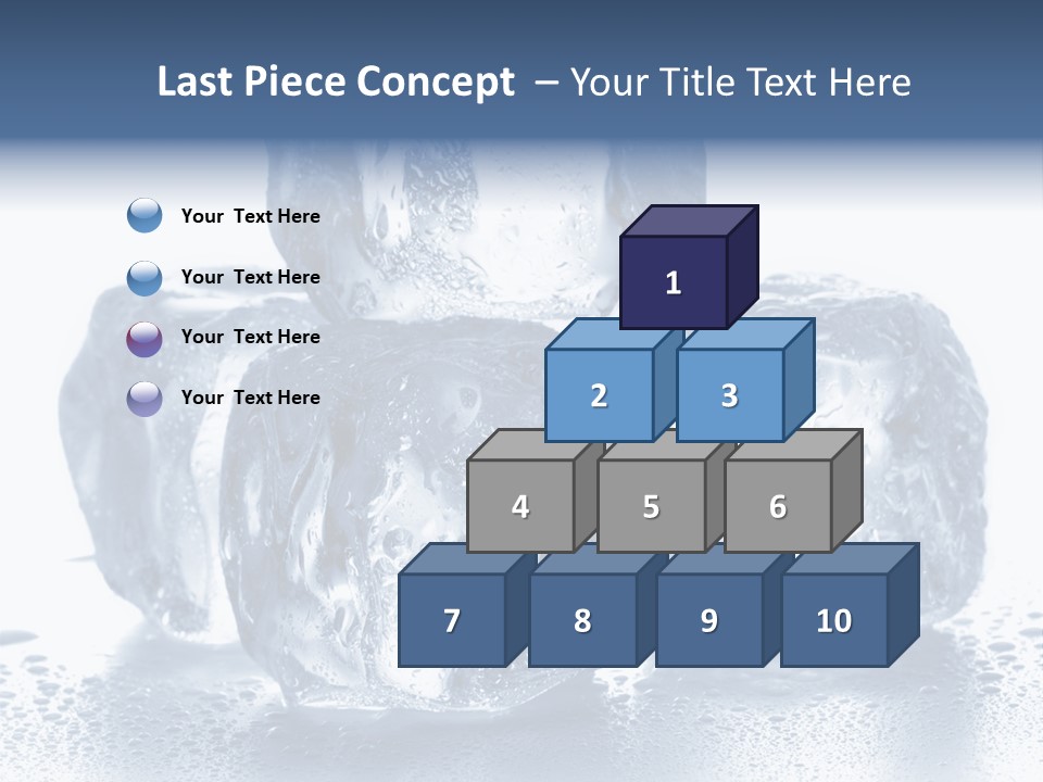 Small Ice Cube Winter PowerPoint Template