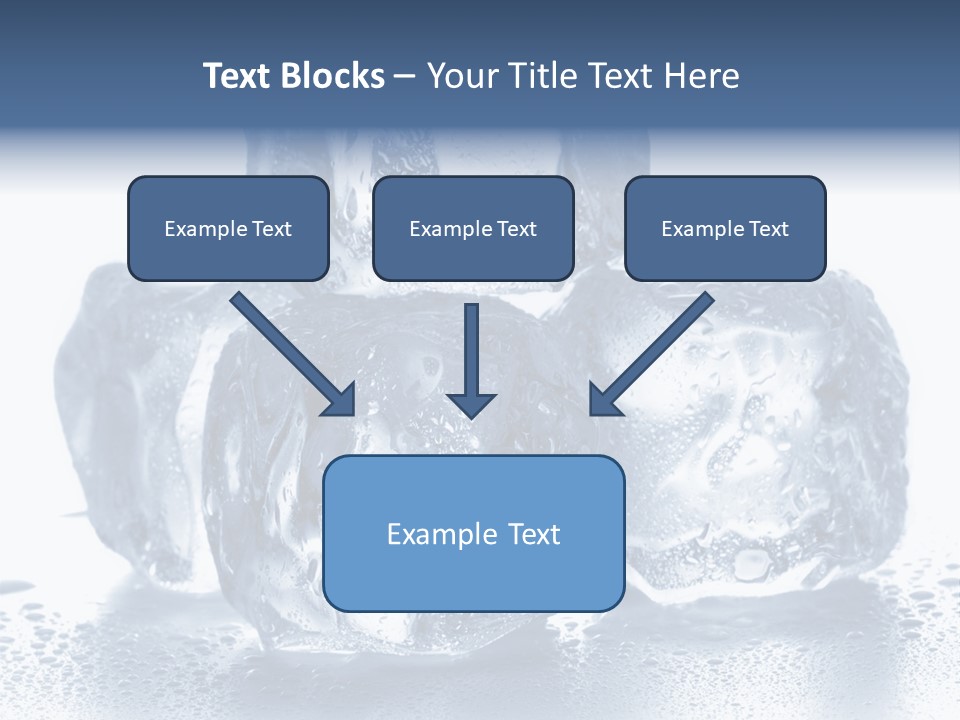 Small Ice Cube Winter PowerPoint Template