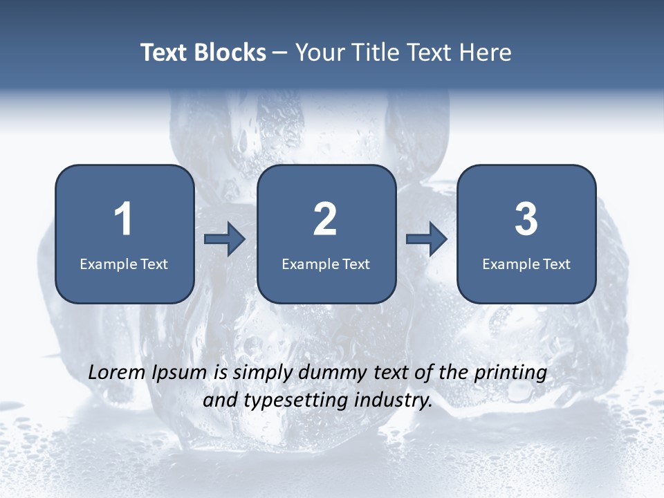 Small Ice Cube Winter PowerPoint Template