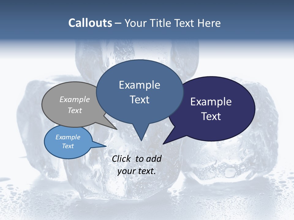 Small Ice Cube Winter PowerPoint Template