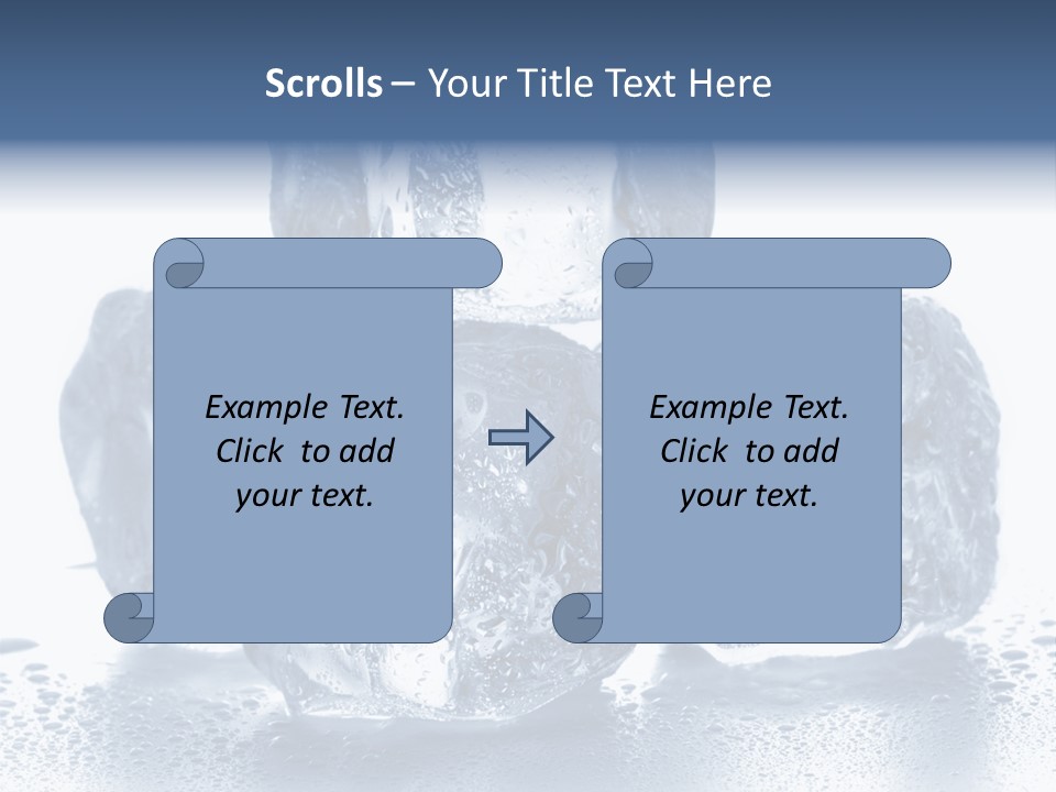 Small Ice Cube Winter PowerPoint Template