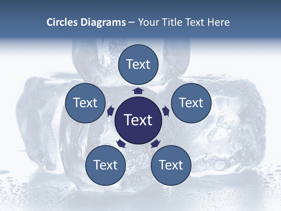 Small Ice Cube Winter PowerPoint Template