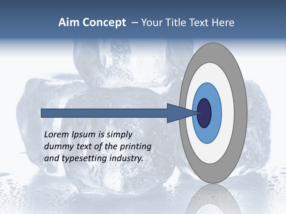 Small Ice Cube Winter PowerPoint Template