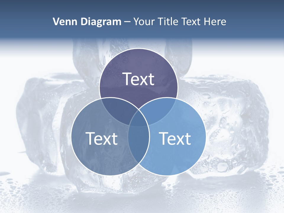 Small Ice Cube Winter PowerPoint Template