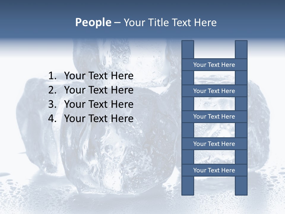 Small Ice Cube Winter PowerPoint Template