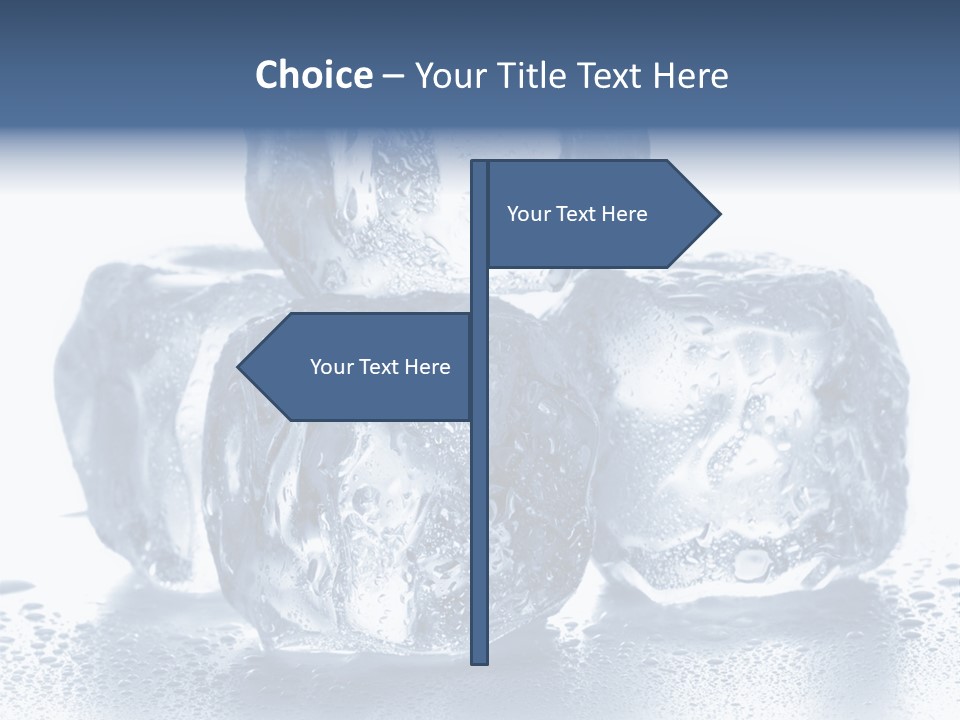 Small Ice Cube Winter PowerPoint Template