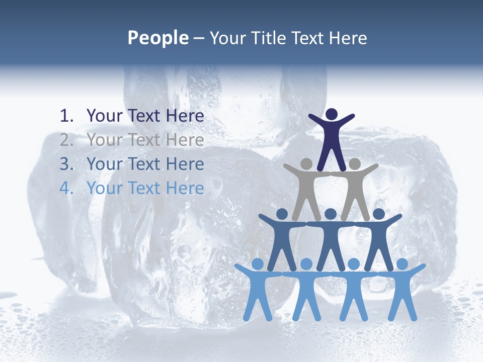 Small Ice Cube Winter PowerPoint Template