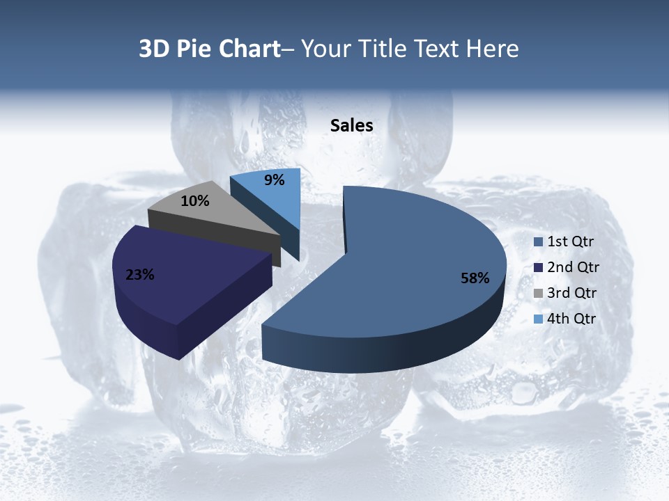 Small Ice Cube Winter PowerPoint Template
