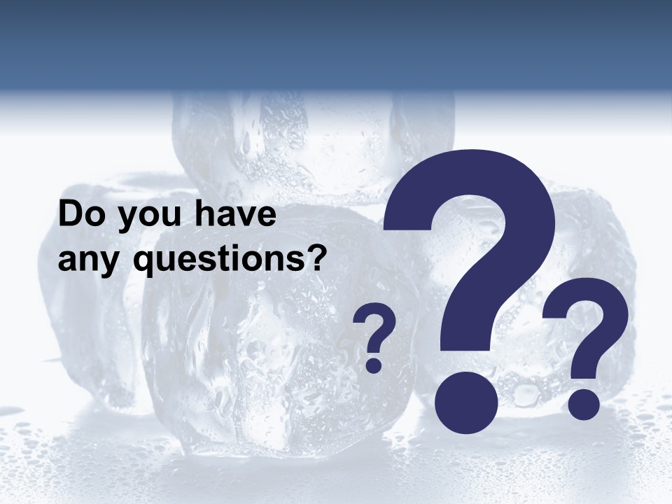 Small Ice Cube Winter PowerPoint Template