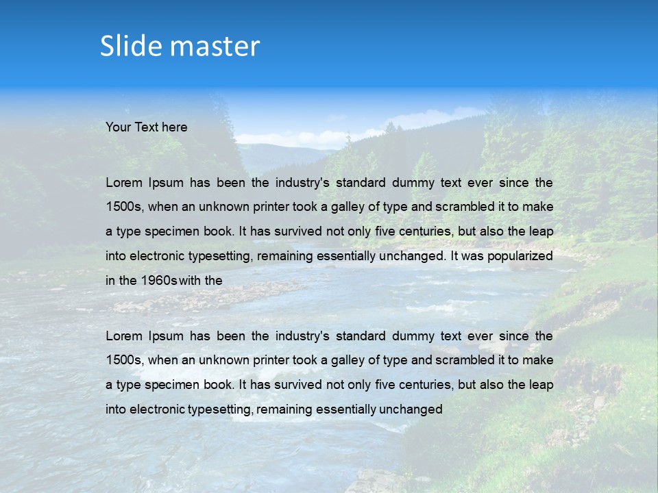 Tranquil Season Wood PowerPoint Template