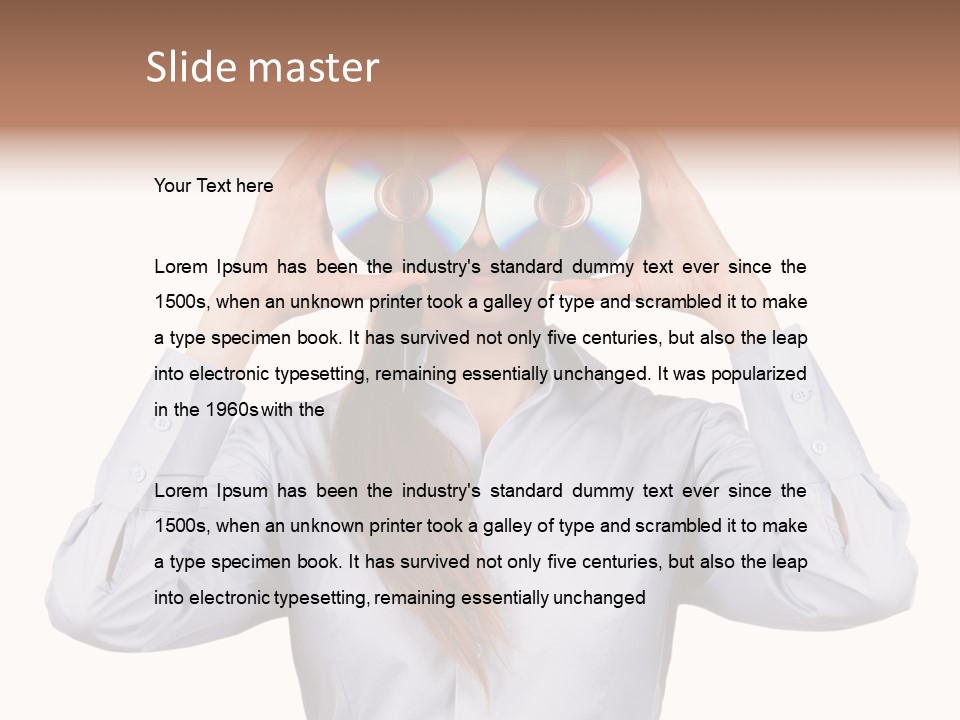 Girl Music Disc PowerPoint Template