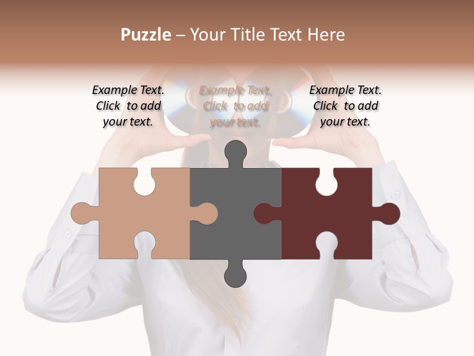 Girl Music Disc PowerPoint Template