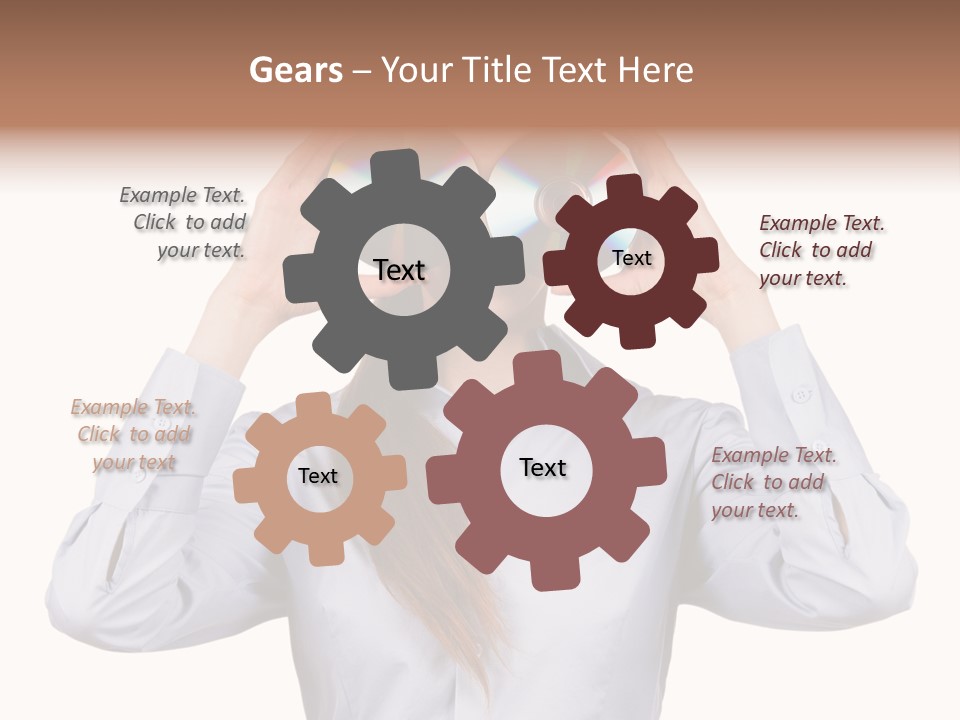 Girl Music Disc PowerPoint Template