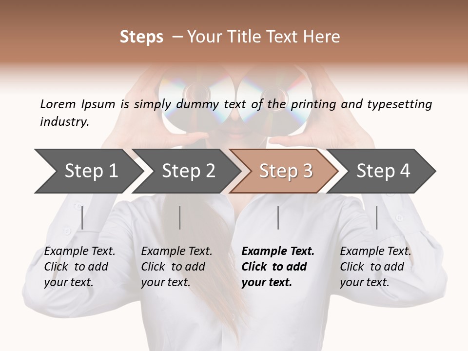 Girl Music Disc PowerPoint Template