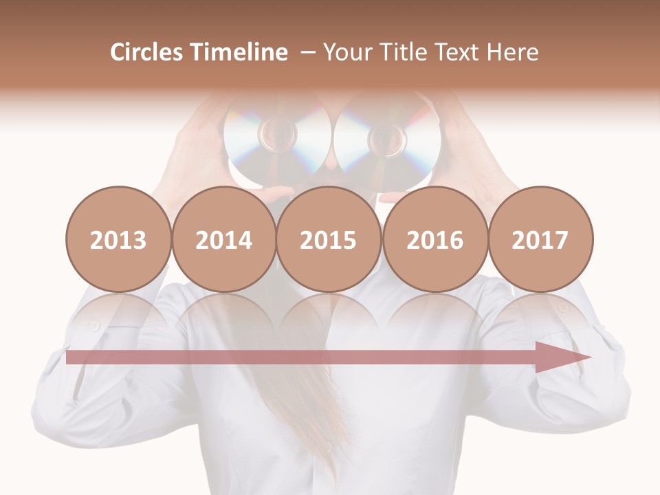 Girl Music Disc PowerPoint Template