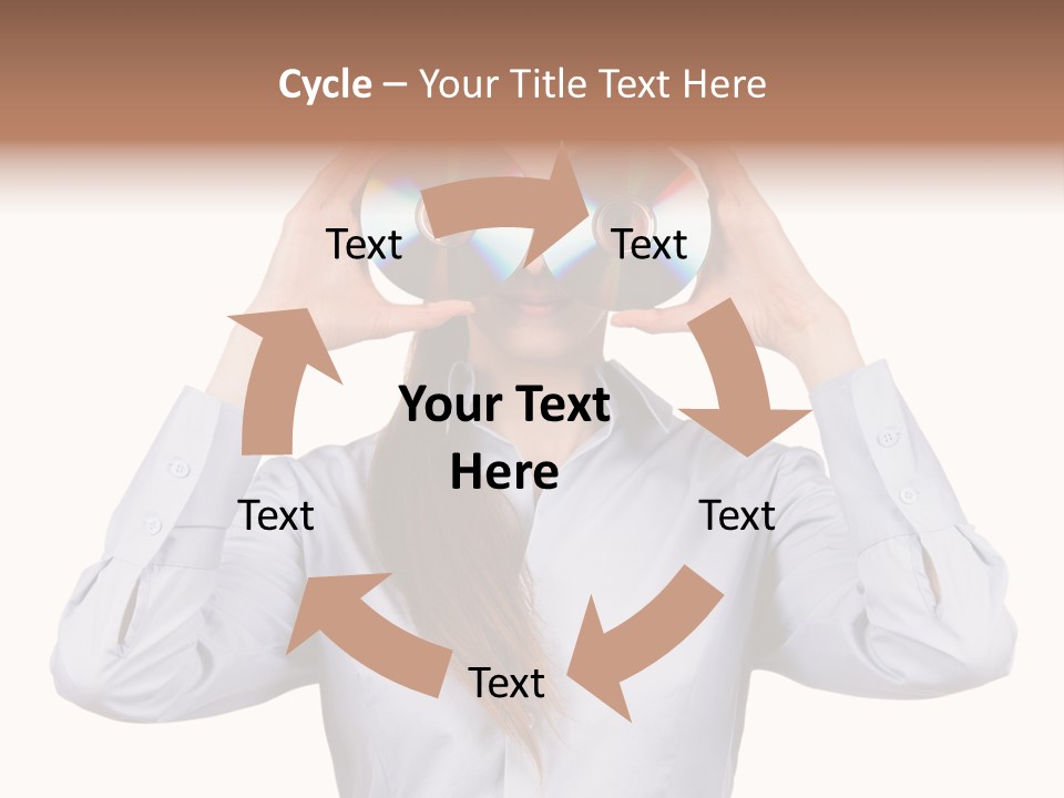 Girl Music Disc PowerPoint Template