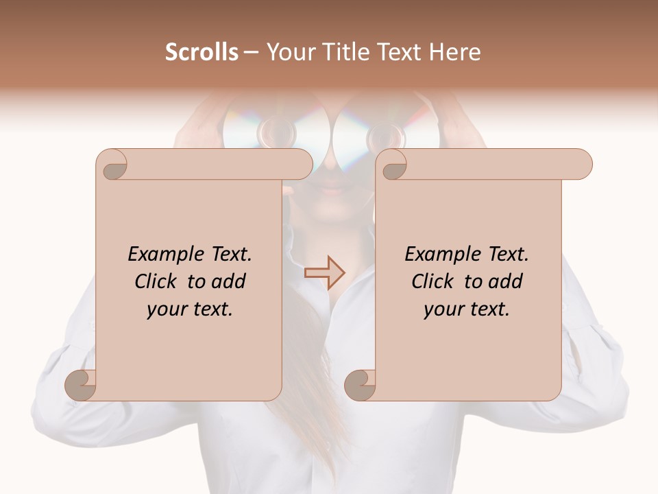 Girl Music Disc PowerPoint Template