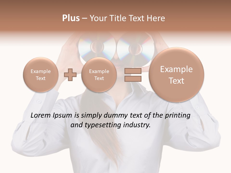 Girl Music Disc PowerPoint Template