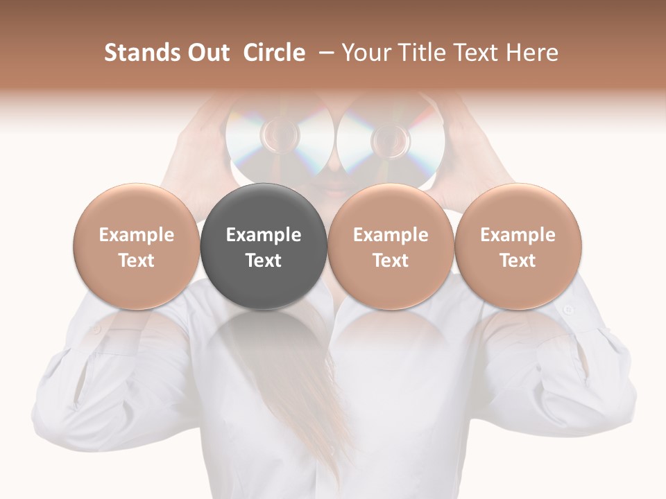 Girl Music Disc PowerPoint Template