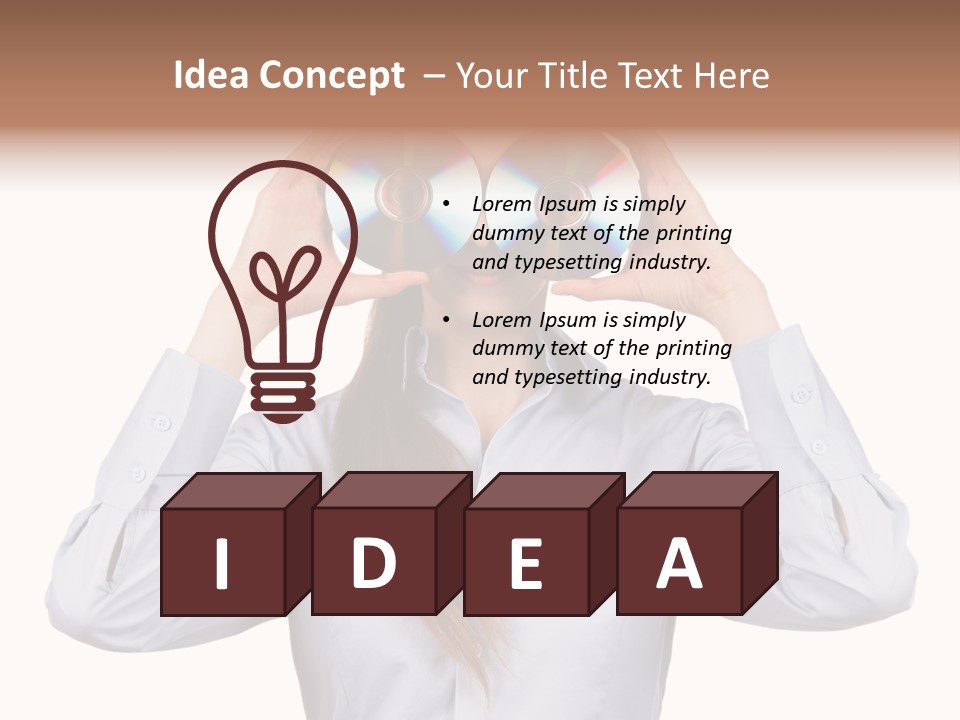 Girl Music Disc PowerPoint Template