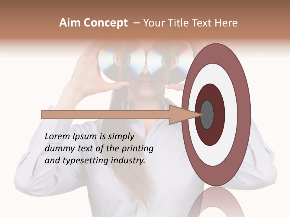 Girl Music Disc PowerPoint Template