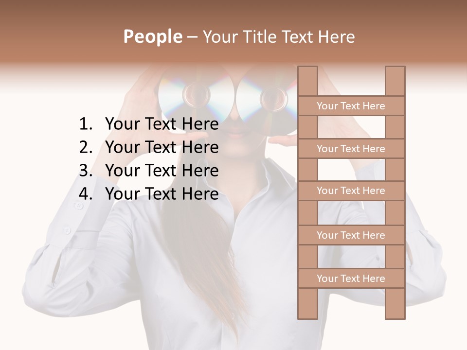 Girl Music Disc PowerPoint Template