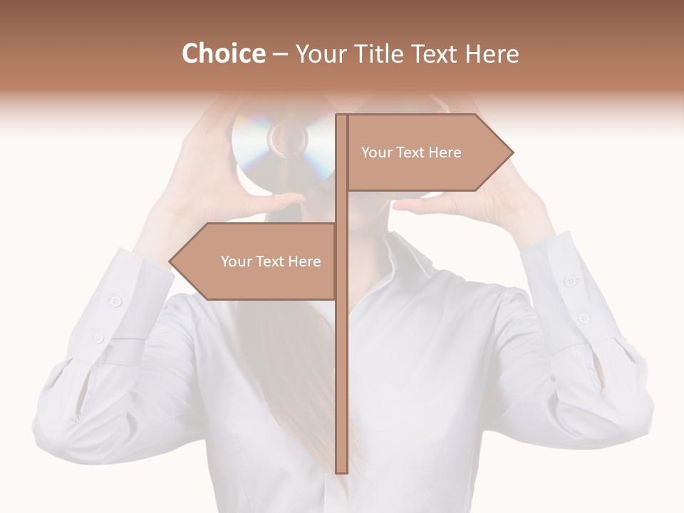 Girl Music Disc PowerPoint Template